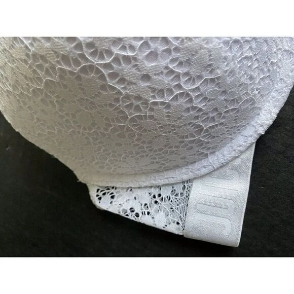 Juicy Couture Sexy Push Up Bra Sz 40D  White Underwire JC6914F Lace NEW - Picture 6 of 9